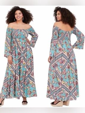 Dress Maxi Floral Torrid Challis, Women’s Size Medium